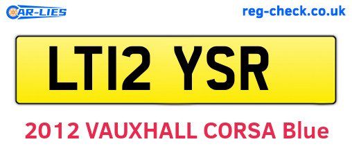LT12YSR are the vehicle registration plates.
