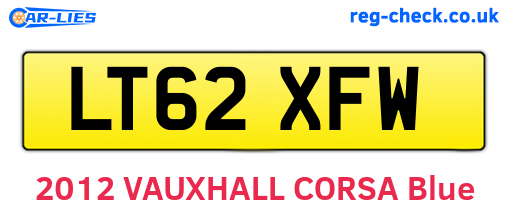 LT62XFW are the vehicle registration plates.