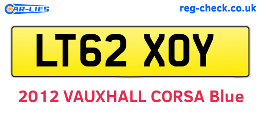 LT62XOY are the vehicle registration plates.