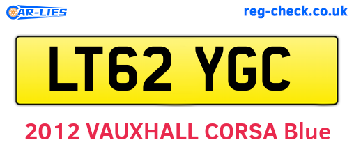 LT62YGC are the vehicle registration plates.