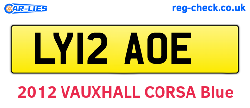 LY12AOE are the vehicle registration plates.