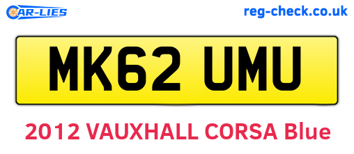 MK62UMU are the vehicle registration plates.