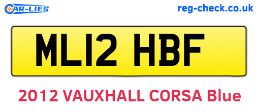 ML12HBF are the vehicle registration plates.