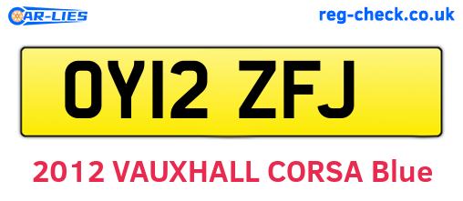OY12ZFJ are the vehicle registration plates.