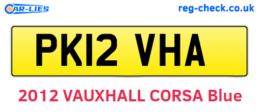 PK12VHA are the vehicle registration plates.