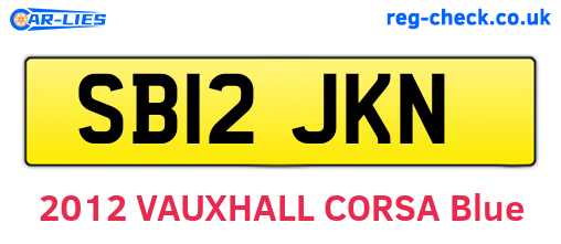 SB12JKN are the vehicle registration plates.