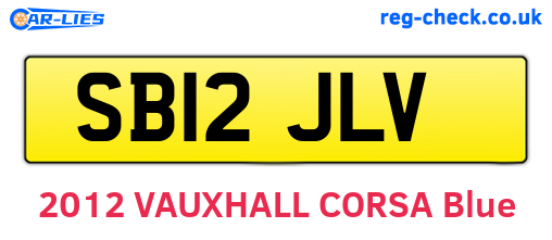 SB12JLV are the vehicle registration plates.