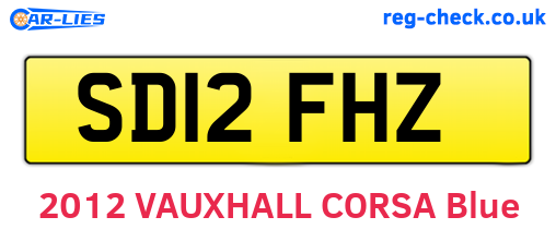 SD12FHZ are the vehicle registration plates.