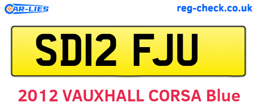 SD12FJU are the vehicle registration plates.