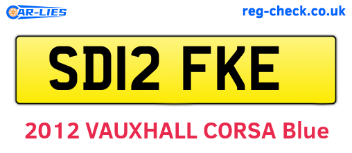 SD12FKE are the vehicle registration plates.