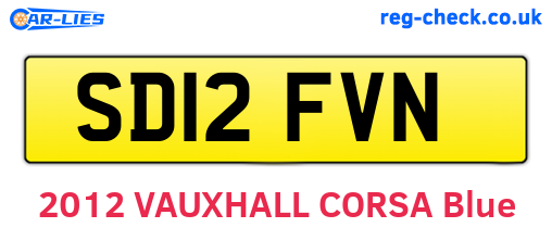 SD12FVN are the vehicle registration plates.