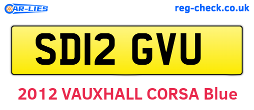 SD12GVU are the vehicle registration plates.