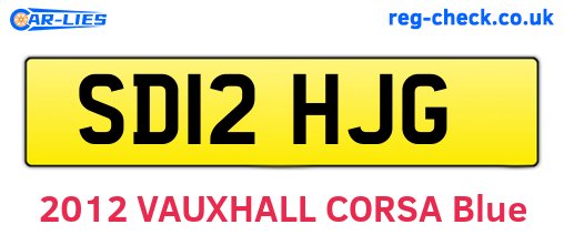 SD12HJG are the vehicle registration plates.