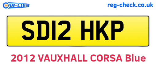 SD12HKP are the vehicle registration plates.