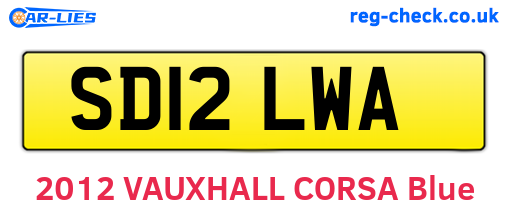 SD12LWA are the vehicle registration plates.