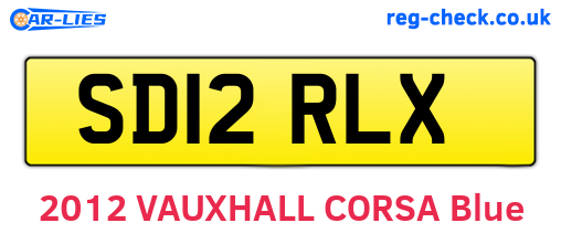 SD12RLX are the vehicle registration plates.