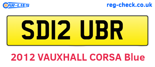 SD12UBR are the vehicle registration plates.