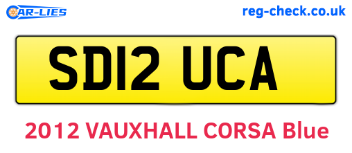 SD12UCA are the vehicle registration plates.