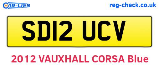 SD12UCV are the vehicle registration plates.