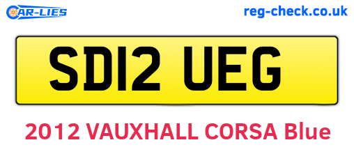 SD12UEG are the vehicle registration plates.