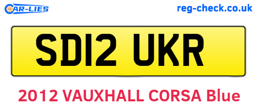 SD12UKR are the vehicle registration plates.