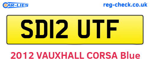 SD12UTF are the vehicle registration plates.
