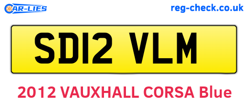 SD12VLM are the vehicle registration plates.