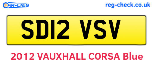 SD12VSV are the vehicle registration plates.