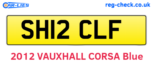 SH12CLF are the vehicle registration plates.