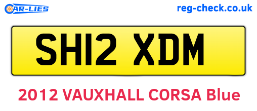 SH12XDM are the vehicle registration plates.