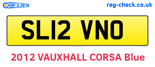 SL12VNO are the vehicle registration plates.