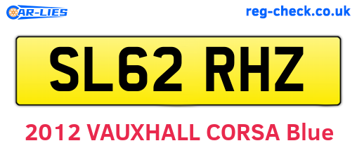 SL62RHZ are the vehicle registration plates.