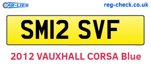SM12SVF are the vehicle registration plates.