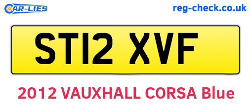 ST12XVF are the vehicle registration plates.