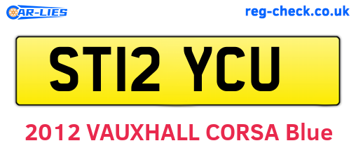 ST12YCU are the vehicle registration plates.