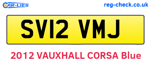 SV12VMJ are the vehicle registration plates.