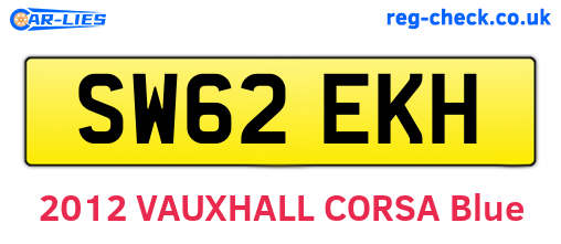 SW62EKH are the vehicle registration plates.