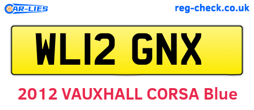 WL12GNX are the vehicle registration plates.