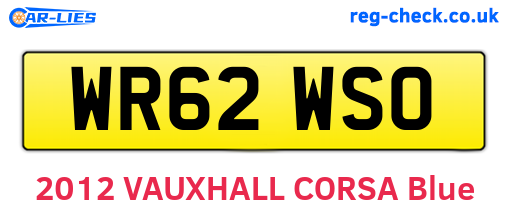 WR62WSO are the vehicle registration plates.