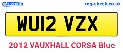 WU12VZX are the vehicle registration plates.
