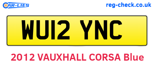 WU12YNC are the vehicle registration plates.