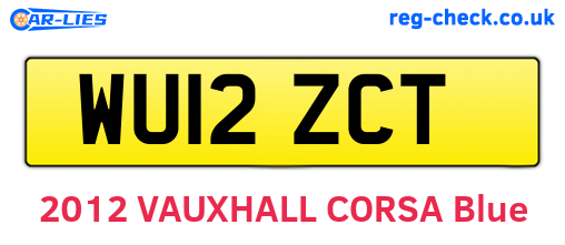 WU12ZCT are the vehicle registration plates.