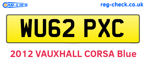 WU62PXC are the vehicle registration plates.