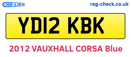 YD12KBK are the vehicle registration plates.