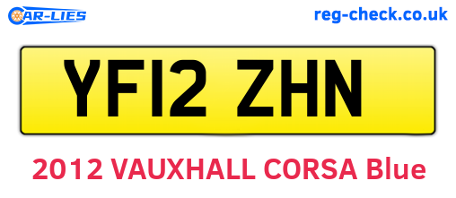 YF12ZHN are the vehicle registration plates.