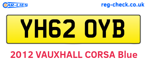 YH62OYB are the vehicle registration plates.