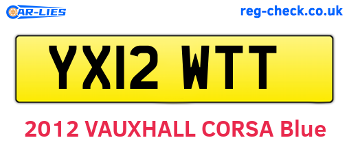 YX12WTT are the vehicle registration plates.
