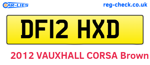 DF12HXD are the vehicle registration plates.