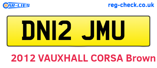 DN12JMU are the vehicle registration plates.