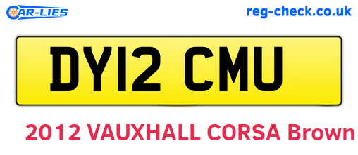 DY12CMU are the vehicle registration plates.